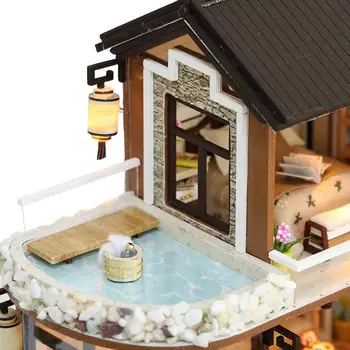 DIY domček pre bábiky Antickej Architektúry Bez Prachu Kryt S Nábytku, Dreveného Domu, Hračky pre Deti Prázdninový Čas