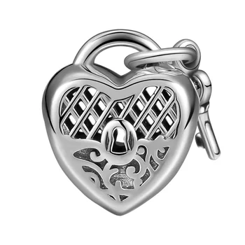 DIY Korálky Charms Striebro 925 Originálny Náramok Mincový Striebro-Šperky Love You Zámok Guľôčok PRE šperky Berloque Perles