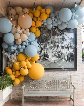 DIY Latexové Balóny Jungle Party Balón Reťazca Macaron Modrá Marhuľový Zázvor Globálne Garland Balón Narodeniny, Party, Svadobná Výzdoba