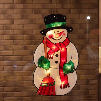 DIY Led Vianočné Závesné Osvetlenie S Prísavkou Pre Windows Kuchynské Okno Vianočné Svietidlá Slávnostnú Atmosféru Scény Svetlá