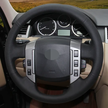 DIY Ručne šité Čierne Originálne Kožené Auto Volant, Kryt Na Land Rover Discovery 3 2004-2009