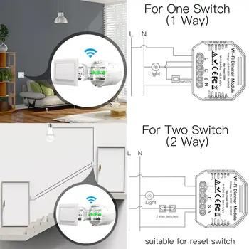 DIY Smart WiFi Svetelný LED Dimmer Prepínač Inteligentný Život/Tuya APLIKÁCIU Diaľkové Ovládanie, 1/2 Way Switch,Pracuje s Alexa Echo Domovská stránka Google