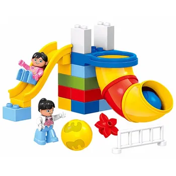 Diy Veľkých Častíc Rúry vloženie Stavebné Bloky Šťastný Raj Potrubia Kompatibilný s Tehál, Hračky Pre Deti, detský darček