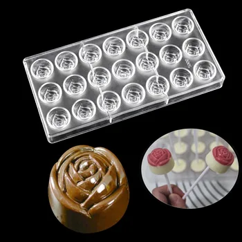 DIY3D rose tvar čokoládové cukrovinky formy polykarbonátu čokoláda plesne veľkoobchod pečivo nástroje Valentína rúra na pečenie dodávky