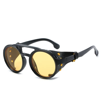 Dizajn značky Steampunk slnečné Okuliare Muži Ženy Móda Kolo Punk Slnečné okuliare Retro Slnečné okuliare UV400 Okuliare Odtiene gafas de sol