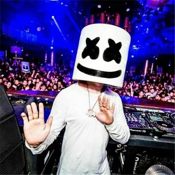 DJ LED Svietiace Masky, Prilby, Masky Cosplay Prop DJ Halloween Party Svetla Masky Marshmello Masky, Rekvizity Cosplay