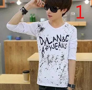 Dlhým rukávom t-shirt pánske letné tenké časti bavlna kórejská verzia trend self-pestovanie voľný čas
