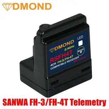 DMOND RSFH4T RSA04 4CH Sanwa ARX-482R Telemetry SSR prijímač FH-3/FH-4t-taktné kompatibilné M17 M12S M11X MT-S MT-44 EXZES X MT-44 MX-3X