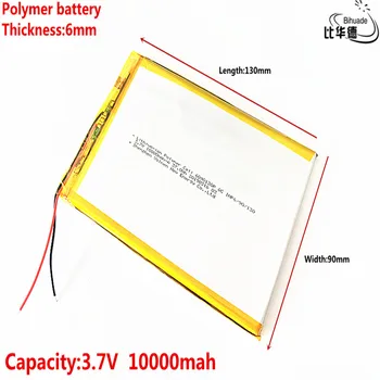Dobrý Qulity 3,7 V,10000mAH 6090130 Polymer lithium ion / Li-ion batéria pre tablet pc BANKA,GPS,mp3,mp4