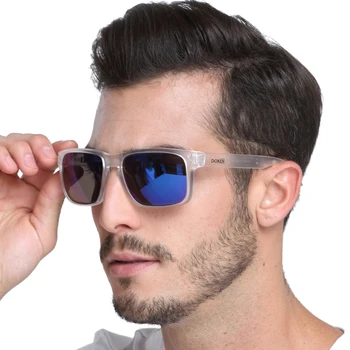 Dokly Módne slnečné Okuliare Muži Okuliare Mužov modré šošovky Clear Rám Okuliarov Muž Námestie značky Slnečné Okuliare UV400