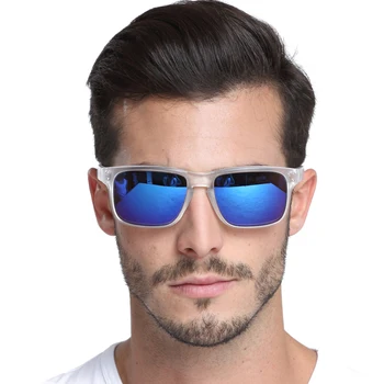 Dokly Módne slnečné Okuliare Muži Okuliare Mužov modré šošovky Clear Rám Okuliarov Muž Námestie značky Slnečné Okuliare UV400