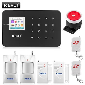 Domov Bezpečnostný Alarm Systém KERUI G18 WIFI, GSM APLIKÁCIE Ovládanie Automatické Vytáčanie Detektor Pohybu Anti-theft Bezdrôtový Zabezpečovací Systém Kit