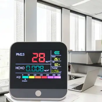 Domov PM2.5 Formaldehyd Detektor Kvality Ovzdušia Monitor Prachu Senzor Digitálny Displej LCD Znečistenia Tester