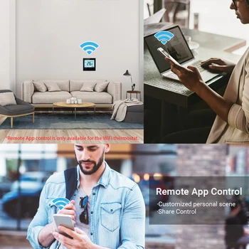 Domov Programovateľný Termostat s WiFi pre Vodu/Plynový Kotol Inteligentný Dotykový displej Tepla Iba Termostat s Aplikácii a Ovládanie Hlasom