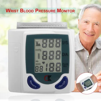 Domov Zdravotnej Starostlivosti Automatické Digitálne Zápästie Krvný Tlak Monitor pre Meranie úderu Srdca A srdcovej frekvencie DIA