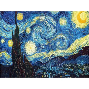 Domáce Dekorácie DIY 5D Diamond Výšivky Van Gogha, Hviezdna Noc Cross Stitch súpravy Abstraktnú olejomaľbu Živice Hobby Plavidlá, YY
