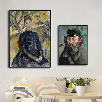 Domáce Dekorácie Vytlačiť Plátno Umeleckých obrazov na Stenu Plagát Plátno Potlače Obrazov francúzskej Paul Cezanne Posedenie Žien a Stromy
