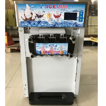 Doprava zadarmo, 3 príchute Ice cream maker Obchodné automatické ice cream stroj Malé soft ice cream stroj 220/110V