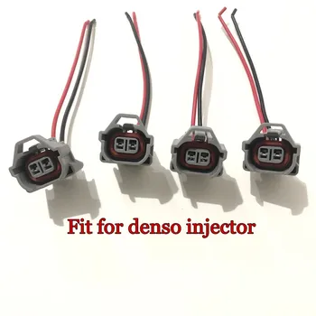 Doprava zadarmo 4PCS Vysokej Kvality zástrčky s drôtom vhodné pre Denso paliva injektor klip konektor pre adaptér