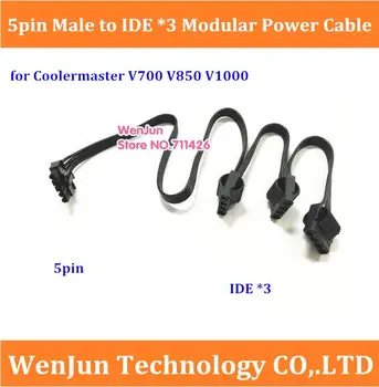 Doprava zadarmo 5 pin PCI-E Mužov IDE*3 Molex 4pin Modulárny Napájací kábel pre Coolmaster PSU V700 V850 V1000