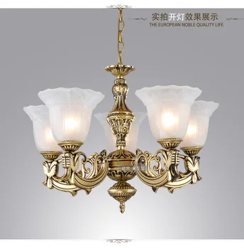 Doprava zadarmo Moderné Starožitný luster spálňa lampa bronzovej farbe módne luster, Osvetlenie, rustikálny osvetlenie