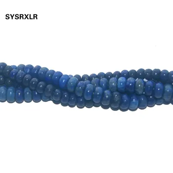 Doprava zadarmo Nový Lapis Lazuli Prírodného Kameňa Dištančné Rondelle Okrúhle Korálky Pre Šperky, Takže DIY Náramok Náhrdelník 4*7/5*8 MM