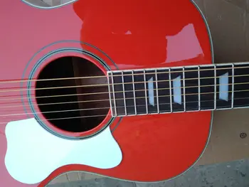 Doprava zadarmo prispôsobiť gitara profesionálne OOO telo pevné hnedá farba gitara 6 string akustické gitary