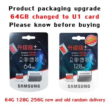 Doprava zadarmo Samsung micro sd 32gb 64gb 128 gb kapacitou 256 gb Class10 Pamäťovú Kartu 100MB / s SDXC U3 SPLACHOVACIE-I TF Flash Karta Pre inteligentné telefóny