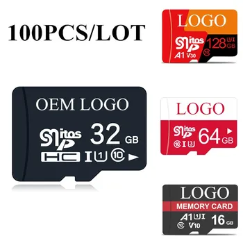 Doprava zadarmo Vlastné LOGO Micro SD Karty 128 gb kapacitou 256 GB Vysoká Rýchlosť 16 GB 32 GB, 64 GB TF Karta 2GB 4GB 8GB Micro TF/SD Pamäťovej Karty Flash