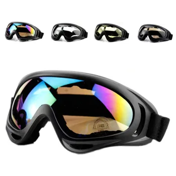 Doprava zadarmo Vonkajšie Taktické Muži Ženy Anti-Sandstorm Vetru Okuliare X400 UV Ochrany Motocyklový Šport Lyžiarske Okuliare