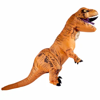 Dospelé Deti Nafukovacie Kostým Dinosaura Kostýmy T-REX Vyhodiť Maškarný kostým Maskota Cosplay Kostým Pre Mužov, Ženy, Deti Dino Kreslených