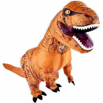 Dospelé Deti Nafukovacie Kostým Dinosaura Kostýmy T-REX Vyhodiť Maškarný kostým Maskota Cosplay Kostým Pre Mužov, Ženy, Deti Dino Kreslených