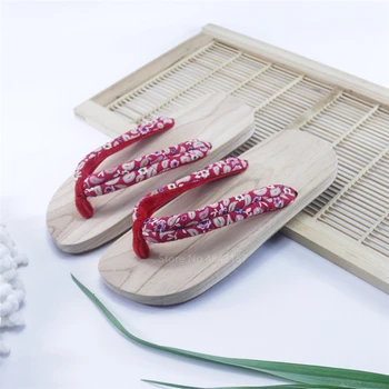 Dospelých Listov Ženy Papuče Japonský Geta Dreva Non-slip Dreváky Kimono Sandále, žabky pre Ženy Geta Cosplay Kostýmy, Topánky