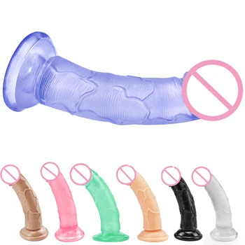 Dospelých príručka masturbácia stick jelly série dildo malý penis simulácia falošné penis silné prísavky dospelé samice sex produkty