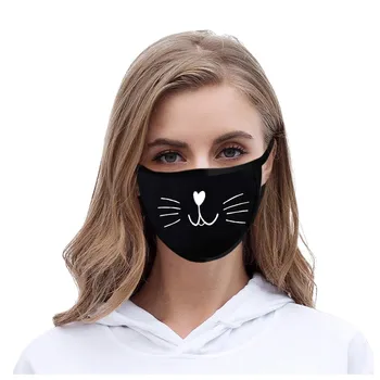 Dospelých Tlače, Čierna Bavlna Priedušná Coldproof Maska Umývateľný A Resuable Maska Vonkajšie masque mascarillas маска