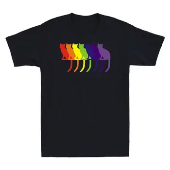 Dospelých, Unisex Oblečenie pre Voľný čas T-Shirts Femme Mačka Purride LGBTQ Mačka Pride Rovnaké Práva Vtipné Dar dámske Tričko Krátky Rukáv