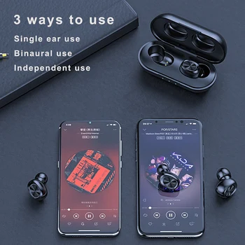 Dotykové Ovládanie Bezdrôtové Slúchadlá Bluetooth 5.0 fone de ouvido Hifi Bezdrôtová Bluetooth Slúchadlá in-ear Slúchadlá pre mobilný telefón