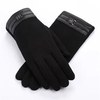 Dotykový displej business rukavice pánske jesenné a zimné klasické vonkajšie teplo pánske jazdy a velvet non-fleece rukavice D38