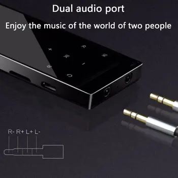Dotykový Displej MP3 Prehrávač Bluetooth4.0 Duálny Audio Výstup Kovové Lossless Hudobný Prehrávač s FM eBook Nahrávač
