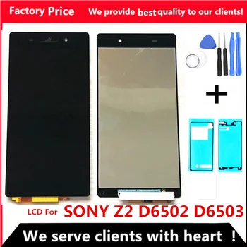Dotykový Displej Pre Sony Xperia Z2 D6502 D6503 D6543 L50W D6502D D6543 LCD Displej Digitalizátorom. Montáž Zadarmo Tvrdeného Skla Nástroje