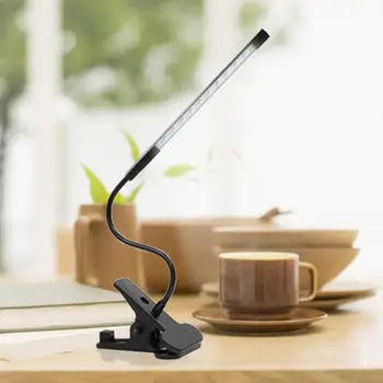 Dotýka Jas Nastaviteľný Stolná Lampa Flexibilné USB LED Lampa LED Svetlo Pevný Klip Tabuľka Štúdia Čítať Lampa na Notebook Spálne
