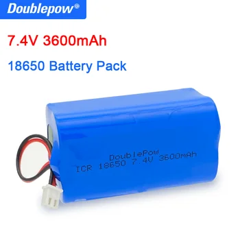 Doublepow 18650 7.4 V lítiová batéria 3600mAh nabíjateľná batéria megaphone reproduktor ochranu doska s XH2.54-komã © tou je 2p Plug