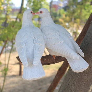 Dove tvorivé simulácia ornament vták Sochy zvierat socha remesiel bytového zariadenia, Záhrada Dekor holub obrázok holubice figúrka