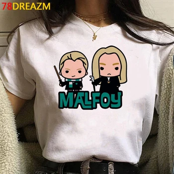 Draco Malfoy t-shirt top tees ženy tumblr pár streetwear plus veľkosť biele tričko letné top harajuku kawaii harajuku