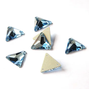 Drahokamu Trojuholník Ploché Späť Krištáľové Sklo Č rýchlu Opravu Šiť na Kamienkami Crystal pre Dekorácie Šaty Oblečenie Jewel Accessorie