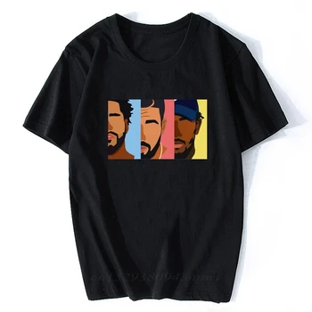 Drake J Cole Kendrick Lamar Hip Hop pánske T-shirts Módne Cool Dizajn Mužov Bavlna T-shirt Streetwear Rap Rock Estetické Oblečenie