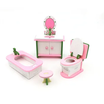Drevené 1:12 hračka dom miniatúrne nábytok hrať dom tvorivých spálňa detí reštaurácia vymeniteľné bábika domáce dekorácie doll
