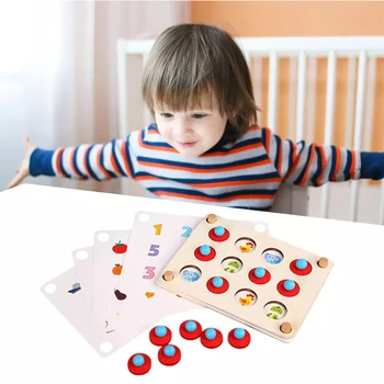 Drevené 3D Puzzle Montessori Prospech Memory Game Hračky ParentChild Interakcie Vzdelávania v Ranom veku Dieťaťa Zhromažďovanie Interaktívne Hry, Hračky