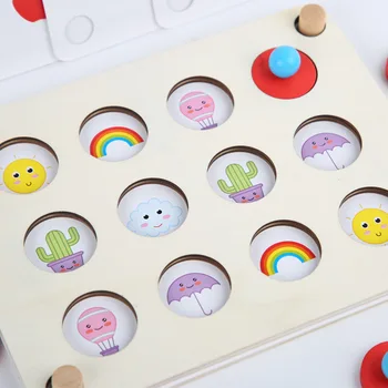 Drevené 3D Puzzle Montessori Prospech Memory Game Hračky ParentChild Interakcie Vzdelávania v Ranom veku Dieťaťa Zhromažďovanie Interaktívne Hry, Hračky