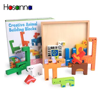 Drevené 3d puzzle Zvierat Ruky Chytiť Panel detský Stereo Puzzle, hračky pre deti, > 3 rokov Unisex